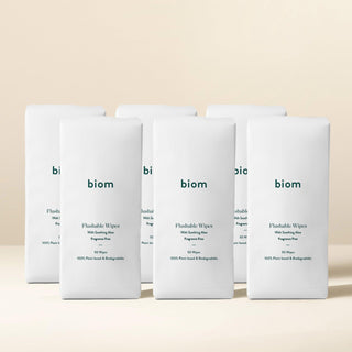 Flushable Wipes   300 Count (6 Pack)   biom