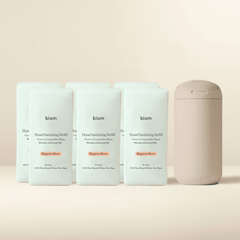 Hand Sanitizing Wipes Starter Kit - Biom Home™ Dispenser (presentation)