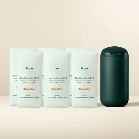 Hand Sanitizing Wipes Starter Kit - Biom Home™ Dispenser (presentation)