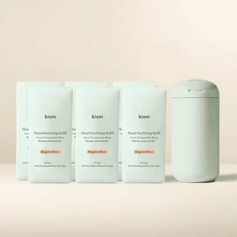 Hand Sanitizing Wipes Starter Kit - Biom Home™ Dispenser (presentation)