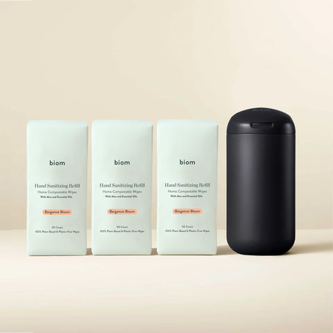 Hand Sanitizing Wipes Starter Kit - Biom Home™ Dispenser (presentation)