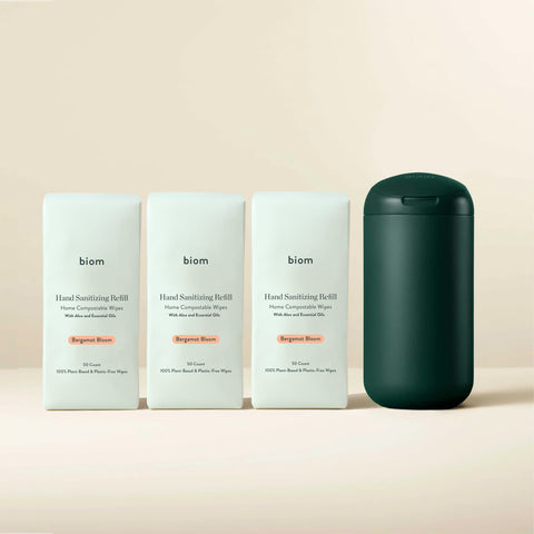 Hand Sanitizing Wipes Starter Kit - Biom Home™ Dispenser (presentation)