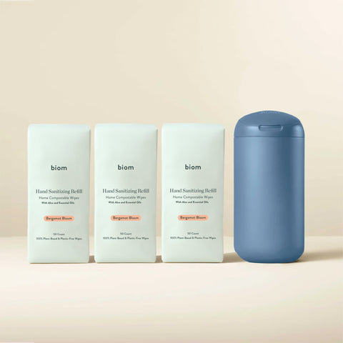 Hand Sanitizing Wipes Starter Kit - Biom Home™ Dispenser (presentation)