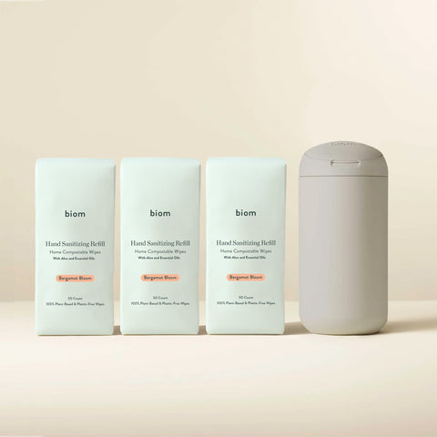 Hand Sanitizing Wipes Starter Kit - Biom Home™ Dispenser (presentation)