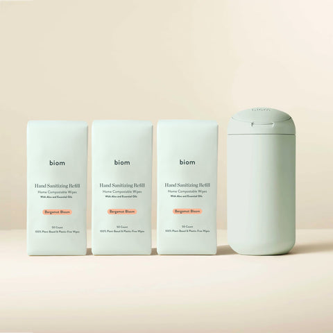 Hand Sanitizing Wipes Starter Kit - Biom Home™ Dispenser (presentation)