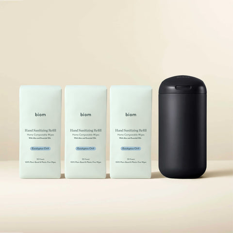 Hand Sanitizing Wipes Starter Kit - Biom Home™ Dispenser (presentation)