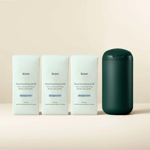 Hand Sanitizing Wipes Starter Kit - Biom Home™ Dispenser (presentation)