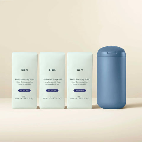 Hand Sanitizing Wipes Starter Kit - Biom Home™ Dispenser (presentation)