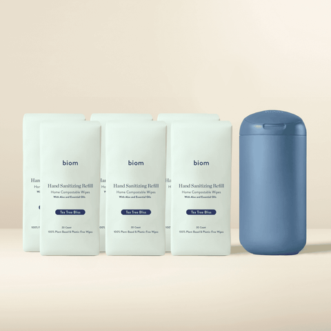 Hand Sanitizing Wipes Starter Kit - Biom Home™ Dispenser (presentation)