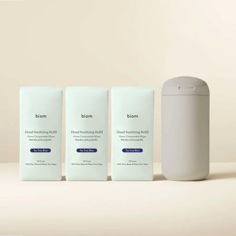 Hand Sanitizing Wipes Starter Kit - Biom Home™ Dispenser (presentation)