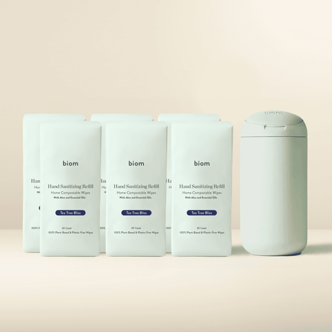 Hand Sanitizing Wipes Starter Kit - Biom Home™ Dispenser (presentation)