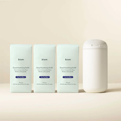 Hand Sanitizing Wipes Starter Kit - Biom Home™ Dispenser (presentation)